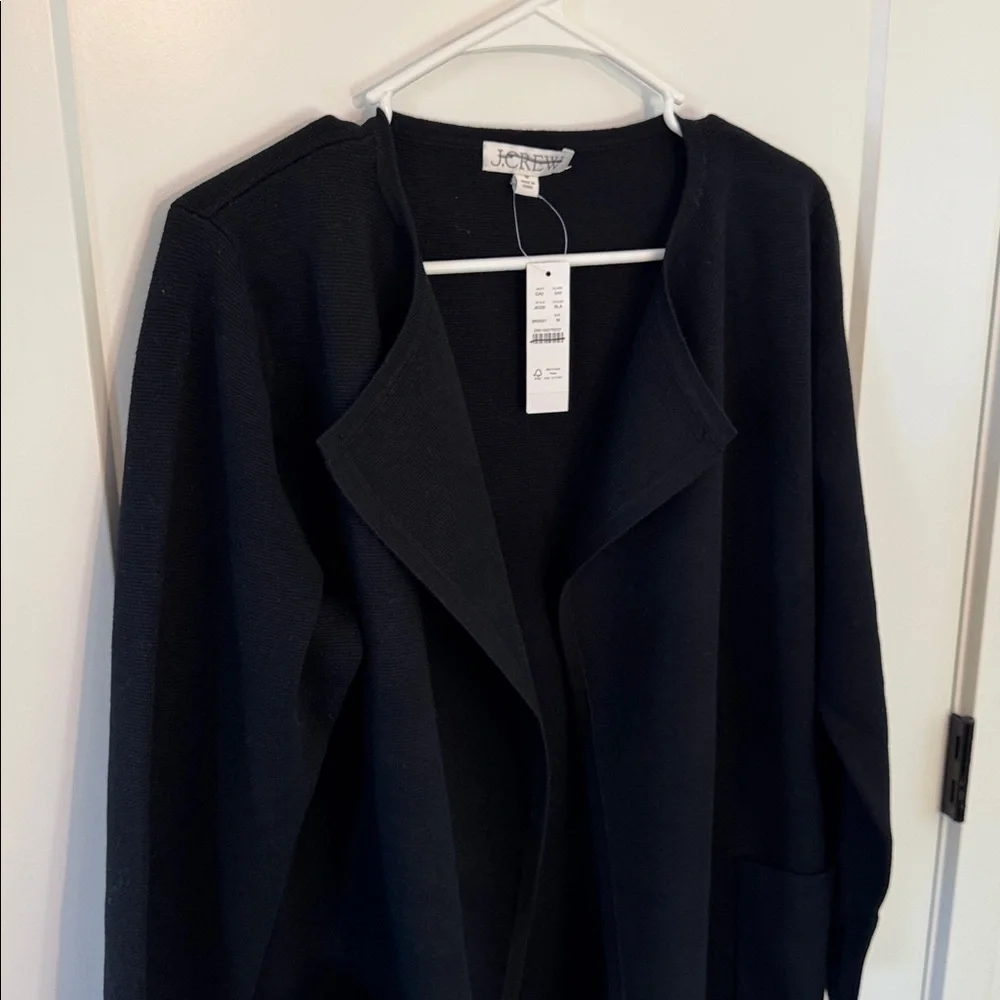 J. Crew Juliette Collarless Sweater Blazer in Black - Picture 7 of 11